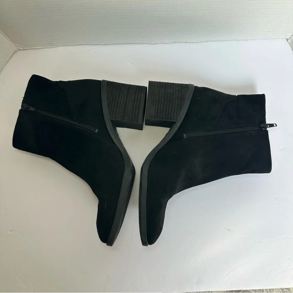 Zodiac Women’s Black Lucinda Ankle Square Toe Suede Look Boots- Size 8.5 - Picture 9 of 14